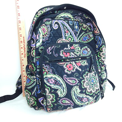 #ad Vera Bradley Campus Backpack Kiev Paisley Charger Inside Large Exc. Condition $42.99