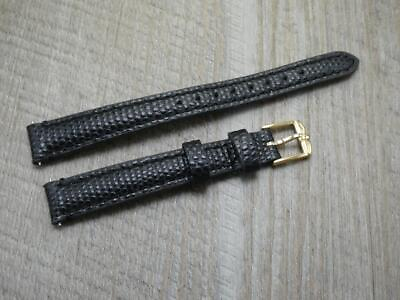 #ad Ladies Rotary Original Black12mmLizard Style Leather Watch Strap amp; Buckle GBP 11.99