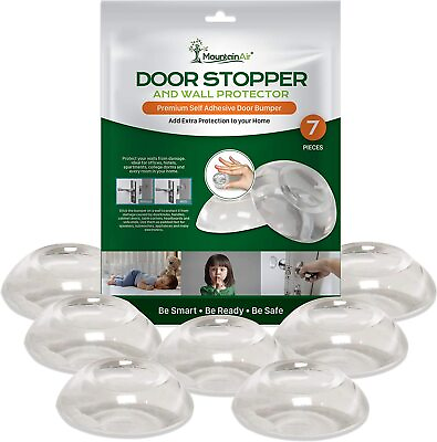 #ad #ad Rubber Door Stopper Wall Protector 7 PCs Self Adhesive Door Knob Wall Plate $11.99