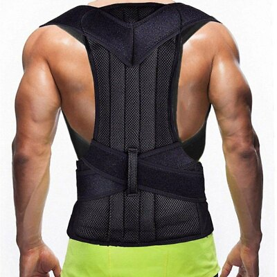 #ad Medical Scoliosis Posture Corrector Spine Back Support Shoulder Brace Belt USPS $19.97