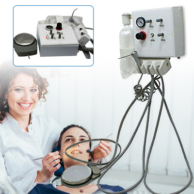 #ad Dental Portable Delivery Unit Treatment Syringe Suction Turbine Air Compressor $125.69