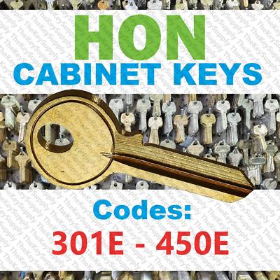 #ad Hon Filing Cabinet Replacement Key Cut Key Code 301E 450E $6.99