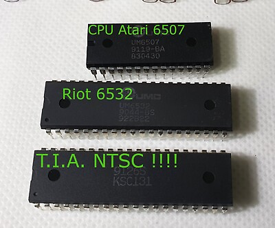 #ad Pack 3 Chips quot;newquot; TIA Processor Riot for Atari 2600 and Compatible KSC131 $29.98