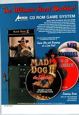 #ad Mad Dog II The Lost Gold Arcade Game Flyer Original Video Laser Shooter Artwork $13.68