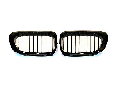 #ad Grilles PIANO GLOSS BLACK Front Hood Grille 98 01 Fits E46 4D SEDAN WAGON $85.00