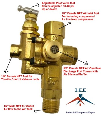 #ad #ad Air Compressor Pilot check valve unloader combination gas discharge 95 125 NG5 $46.69