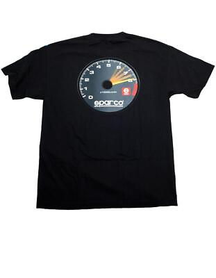 #ad Authentic Sparco Racing Tach Tachometer Logo Black Graphic Ultra soft T Shirt $35.99