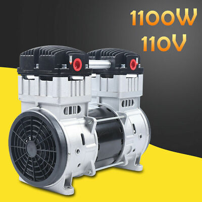 #ad #ad 1100W 7CFM Silent Air Pump Compressor Head Small Air Mute Oilless Vacuum Pump $255.15