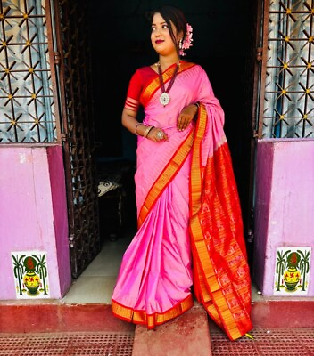 #ad sambalpuri handloom wedding Tissue Silk saree $599.00