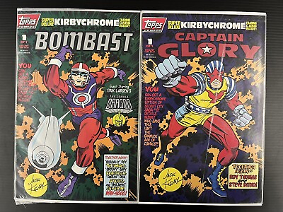 #ad TOPPS COMIC SUPER DELUXE KIRBYCHROME BOMBAST CAPTAIN GLORY SEALED POLY W CARDS $19.99
