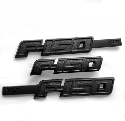 #ad 3x OEM Black F 150 Badge Fender Emblems F 3D for fits F150 XLT Matte 9L3Z16720CB $42.14
