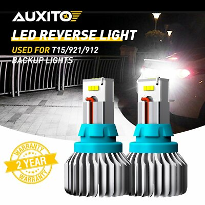 #ad 2X AUXITO 4000LM 921 912 T15 W16W LED Car Bright White Backup Reverse Light Bulb $25.64