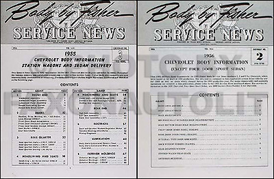 #ad 1956 Chevy Station Wagon Body Repair Manual Set 150 210 Bel Air Chevrolet 56 $24.00