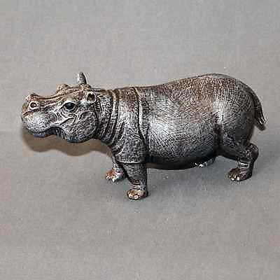 #ad INCREDIBLE HIPPOPOTAMUS BRONZE HIPPO ART SCULPTURE FIGURINE by Barry Stein $590.00