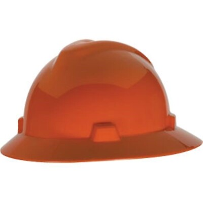 #ad MSA V Gard Slotted Hat w Fas Trac Suspension Orange 1 Each MSA 496075 $22.58