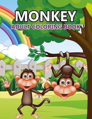 #ad Monkey Adult Coloring Book by Mosharaf Press Paperback Book $14.06