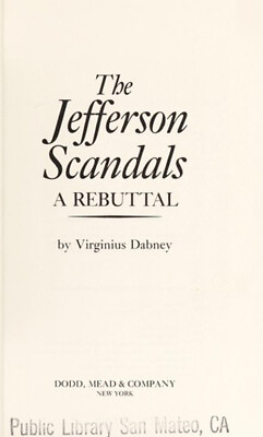 #ad The Jefferson Scandals Hardcover Virginius Dabney $4.50