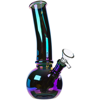 #ad 14mm Glass Water Pipe 8quot; Small Colorful Bongs Recycler Filter Smoking Water Bong $17.99