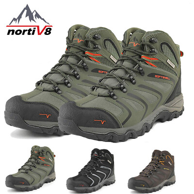 #ad NORTIV 8 Men#x27;s Hiking Boots Outdoor Lightweight Waterproof Non Slip Travel Shoes $54.99