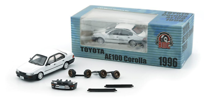 #ad BM Creations 1996 Toyota Corolla AE100 White LHD 1:64 Diecast Car 64B0364 $17.99