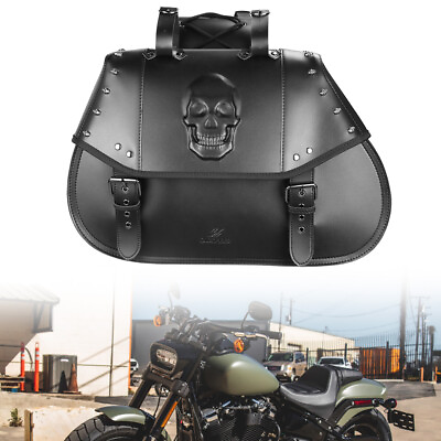 #ad Black Travel Bag Anti Water Motorcycle Saddlebags Universal Saddle Bag $80.87