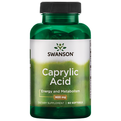 #ad Swanson Caprylic Acid 600 mg 60 Softgels $10.79