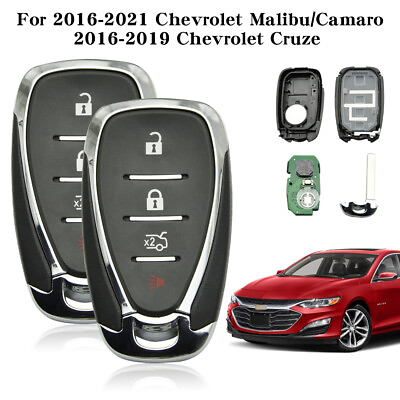 #ad HYQ4EA Smart Keyless Remote Key Fob For 2016 19 Chevy Malibu Camaro Cruze 433MHz $28.99