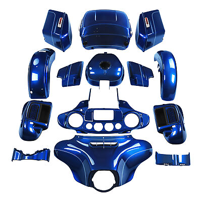 #ad Fairings Body Work Kit Fit For Harley Electra Glide 2016 2014 2023 Superior Blue $3329.99