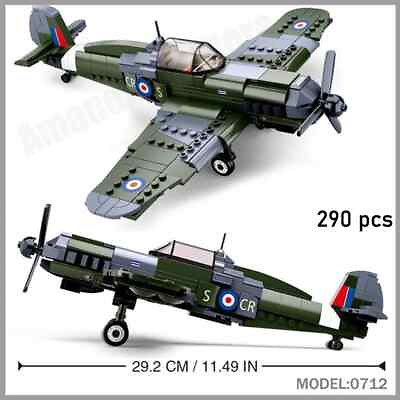 #ad Lego Airplane Bomber Fighter Toy Brick Set WW2 Fighter Plane $24.99
