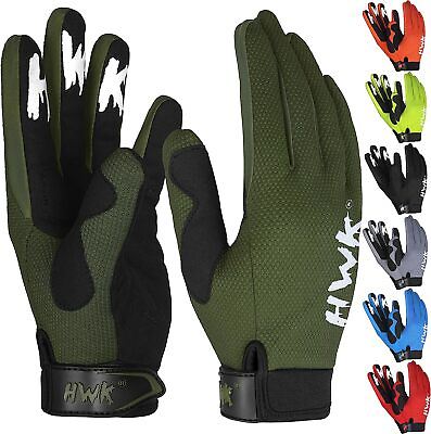 #ad HWK Motorcycle Racing All Purpose Gloves for Adults Medium Military Green $35.00