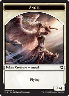 #ad #ad Angel Soldier Double sided Token Commander 2018 Tokens Magic MTG $1.36