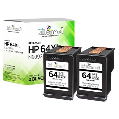 #ad 2PK for HP 64XL Black Ink Cartridges N9J92AN 64XL Clr N9J91AN for 6220 6230 $32.95