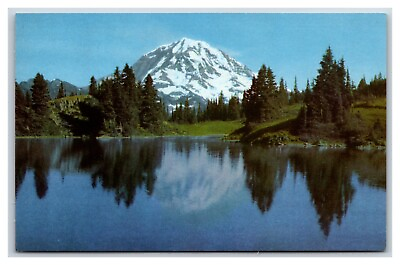 #ad Mount Rainier Washington WA UNP Union Oil Chrome Postcard S9 $2.66