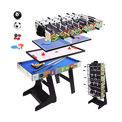 #ad DRM Multi Game Table Folding Combo Game Table Billiards Table Pool Snooker ... $245.45
