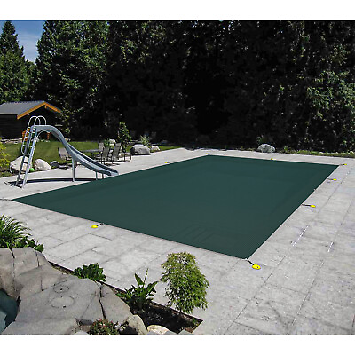 #ad Inground Swimming Pool Cover Rectangle PP Garden Winter Safety Pool Cover Green $344.07