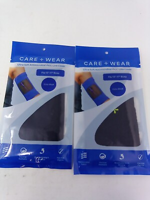 #ad 2 x Care Wear Picc Line Cover Mesh Black 15 17” Bicep $13.00