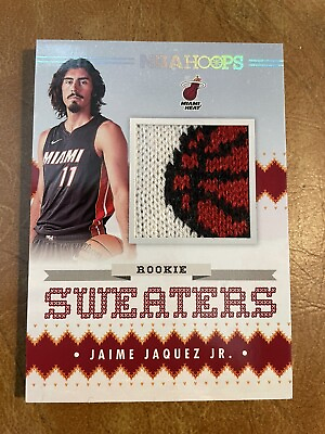 #ad #ad Jaime Jacquez Jr Rookie Sweaters 23 24 NBA Hoops Heat Logo Jersey Patch Nice RC $24.99