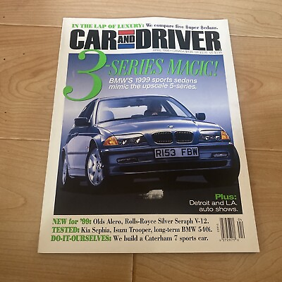#ad CAR AND DRIVER Magazine APRIL 1998 $12.96