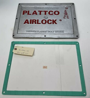 #ad New Plattco Air Lock Cover w Gaskets 20 04210 010 Cover 12”x 16 5 8” $155.00