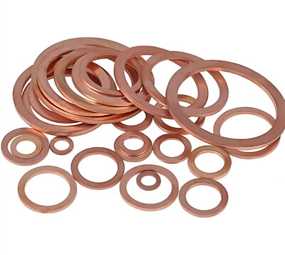 #ad Copper Sealing Washers Gasket Rings Flat Seal Washer M3 M4 M5 M6 M8 M10 M60 $2.59