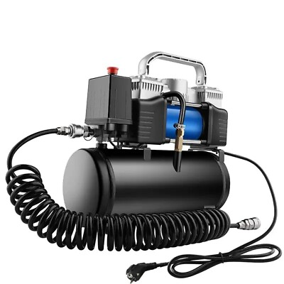 #ad Small Air Compressor 12V 220V Car Tire Inflator Spray Painting Air Pump $261.99