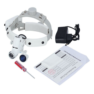#ad Dental Medical Surgical Binocular Glass Magnifier Loupes Binocular LED Light $50.14