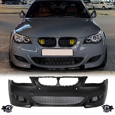 #ad #ad For 08 10 BMW 5 SERIES E60 M5 STYLE FRONT BUMPER W FOG LIGHTS W 18MM PDC $432.80