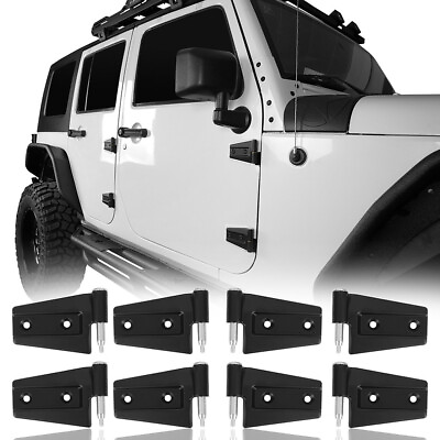#ad 8Pcs Steel Door Hinges Replacement Kit Fits Jeep Wrangler JK 2007 2018 $79.99