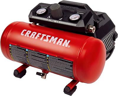 #ad Craftsman Air Compressor 1.5 Gallon 3 4 HP Max 135 PSI Pressure 1.5 Cfm@90Psi $137.74