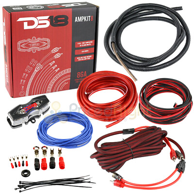 #ad DS18 8 Gauge Power Install Kit High Performance Amplifier Wiring Cables AMPKIT8 $27.95
