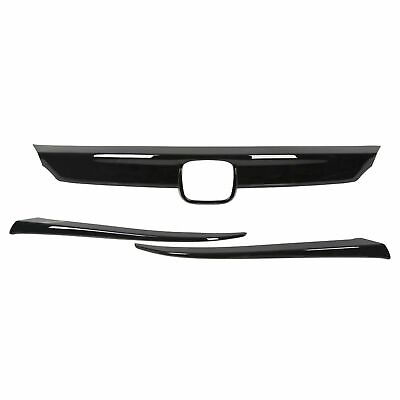 #ad Gloss Black Front Grille Cover Grill Moulding Trim For Honda Accord 2018 2020 $40.99