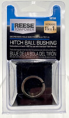 #ad Reese Towpower Hitch Ball Reducer Bushing 1 1 4” to 1” New In Box Free Shipping $15.99