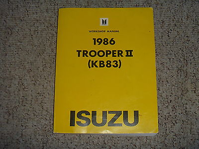 #ad 1986 Isuzu Trooper II 2 KB83 Gas amp; Diesel Factory OEM Shop Service Repair Manual $235.05
