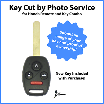 #ad Key Cut by Photo Service for Replacement Honda Accord Car Key Combo KR55WK49308 $99.95